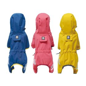 Small Dog Raincoat; Body Full Surrounding; Waterproof Poncho Pet Clothes; With Tow Holes In The Back