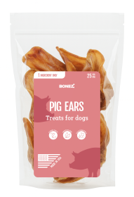 Bonez, Pig Ear Dog Treat, , 25 Per Bag