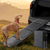 71" Long & 19" Wide Folding Dog Ramp For Car, Suv & Truck â€“ Portable Pet Ramp With Non-Slip Surface, Extra Wide Steps