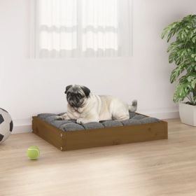 Dog Bed Honey brown Solid pine wood Small Durable Dog Bed