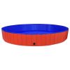 Dog Swimming Pool Red PVC Diameter 118.1 in x Height 15.7 in