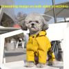 Small Dog Raincoat; Body Full Surrounding; Waterproof Poncho Pet Clothes; With Tow Holes In The Back