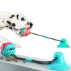 Multifunction Pet Molar Bite Toy With Suction Cup Interactive Dog Rope Toys Self-Playing Rubber Ball Cleaning Teeth Treat Dispensing Ball
