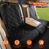 Dog Car Seat Cover Waterproof Scratchproof Pet Car Rear Protector Mat Pet Back Seat Cover With Dog Seat Belt For Car Truck Suv