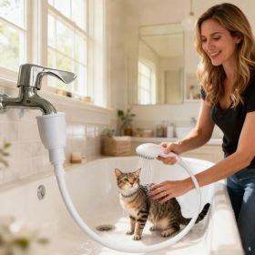 Portable Handheld Faucet Sprayer, Easy To Install Faucet Adapter, Shower Head For Shampooing And Pet Bathing, Durable ABS Material, Ideal For Home, Tr