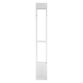 VEVOR Dog Door for Sliding Glass Door, 91 to 96 in Adjustable Height, Aluminum Alloy Frame with Metal Rotating Hinges, Lock Design
