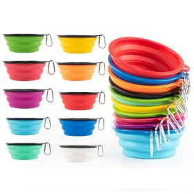 350Ml/1000Ml Large Collapsible Dog Pet Folding Silicone Bowl Outdoor Travel Portable Puppy Food Container Feeder Dish Bowl (Variation Value 2: 350ml, Variation Value 1: Orange)
