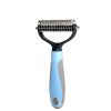 Pet Grooming Tool 2 Sided Undercoat Rake For Cats & Dogs - Safe Dematting Comb For Easy Mats & Tangles Removing -Pet Brush-Cat Grooming-Grooming Tool