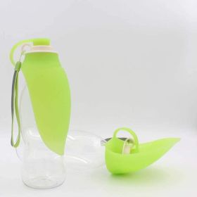 Accompanying Pet Drinking Cup Fountain Portable Storage Grain Kettle Portable Drinking Fountain Outdoor Drinking Water Tool (Variation Value 1: green)