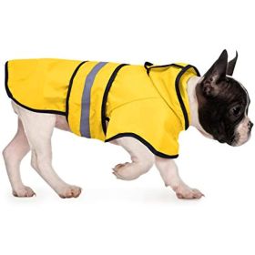 Reflective Dog Raincoat Hooded Slicker Poncho For Small To X-Large Dogs And Puppies; Waterproof Dog Clothing (Variation Value 2: Small, Variation Value 1: Red)