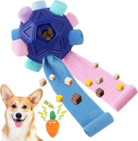 Dog Snuffle Ball-Interactive Puzzle Dog Toys Encourage Natural Foraging Skills Slow Feeder for Training and Stress Relief (Color: Pink)
