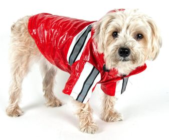 Reflecta-Glow Reflective Waterproof Adjustable Pvc Pet Raincoat (Variation Value 1: Medium)