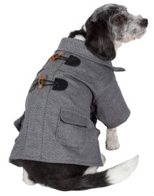 Military Static Rivited Fashion Collared Wool Pet Coat (Variation Value 1: Small)