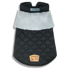 Touchdog 'Furrost-Bite' Fur And Fleece Fashion Dog Jacket (Variation Value 2: Large, Variation Value 1: Black)