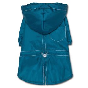 Touchdog Split-Vent Designer Waterproof Dog Raincoat (Variation Value 2: Large, Variation Value 1: Blue)