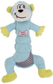 Pet Life 'Cuddle Plush' Mesh And Plush Squeaking Dog Toy (Variation Value 1: Light Blue)
