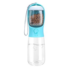 18.6Oz Portable Dog Water Bottle Pet Water Dispenser With Detachable Food Container Leak-Proof Lock Design For Dog Walking Traveling Hiking Outdoor Ac (Variation Value 1: Blue)
