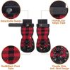 Chrismas Anti-Slip Dog Socks; Waterproof Paw Protectors With Reflective Straps Traction Control For Indoor & Outdoor Wear; 4Pcs