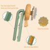 Pumpkin Pet Brush Self Cleaning Slicker Comb For Shedding Dog Cat Pet Hair Grooming Removes Loose Under Layers And Tangled Hair
