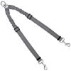 Dog Double Leashes - No Tangle Dog Leash Coupler; Comfortable Shock Absorbing Reflective Bungee Lead For Nighttime Safety