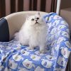 1 Pack 2 Blankets Super Soft Fluffy Premium Cute Elephant Pattern Pet Blanket Flannel Throw For Dog Puppy Cat