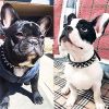 Adjustable Microfiber Leather Spiked Studded Dog Collar With A Squeak Ball Gift For Small Medium Large Pets Like Cats/Pit Bull/Bulldog/Pugs/Husky