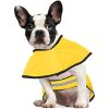 Reflective Dog Raincoat Hooded Slicker Poncho For Small To X-Large Dogs And Puppies; Waterproof Dog Clothing