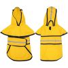 Reflective Dog Raincoat Hooded Slicker Poncho For Small To X-Large Dogs And Puppies; Waterproof Dog Clothing