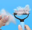 Pet Grooming Tool 2 Sided Undercoat Rake For Cats & Dogs - Safe Dematting Comb For Easy Mats & Tangles Removing -Pet Brush-Cat Grooming-Grooming Tool