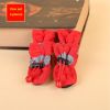 4Pcs Dog Shoes; Large Pet Waterproof Chihuahua Anti-Slip Boots Puppy Cat Socks Botas S/M/L/Xl