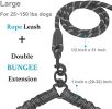 Dual Dog Leash; Double Dog Leash; 360 Swivel No Tangle Walking Leash; Shock Absorbing Bungee For Two Dogs