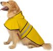 Reflective Dog Raincoat Hooded Slicker Poncho For Small To X-Large Dogs And Puppies; Waterproof Dog Clothing