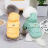 Dog Warm Clothing; Autumn And Winter Clothes New Cotton Padded Clothes Teddy Pet Clothes Winter Plush Corduroy Pull Loop Two Leg Cotton Padded Clothes
